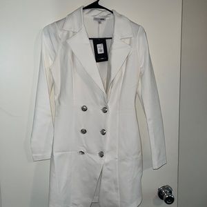 Brand new fashion nova all white, dress/jacket
